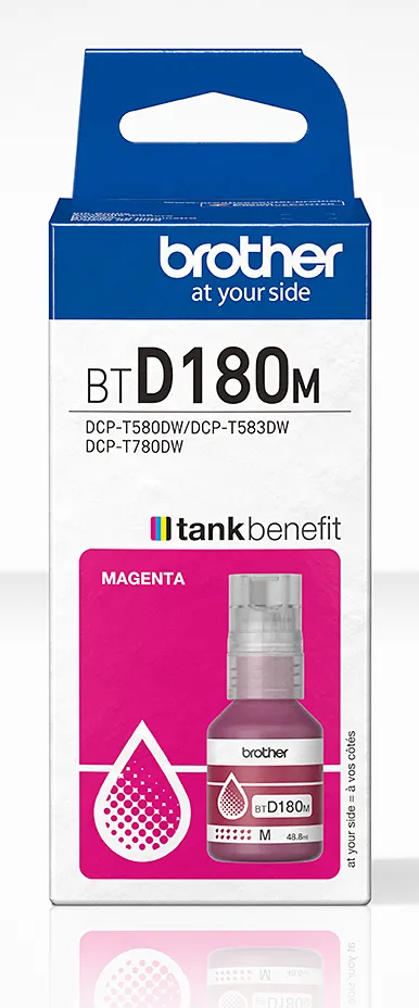Brother BTD180M Magenta Genuine Brother Ink Bottle - toner cartridge, Magenta