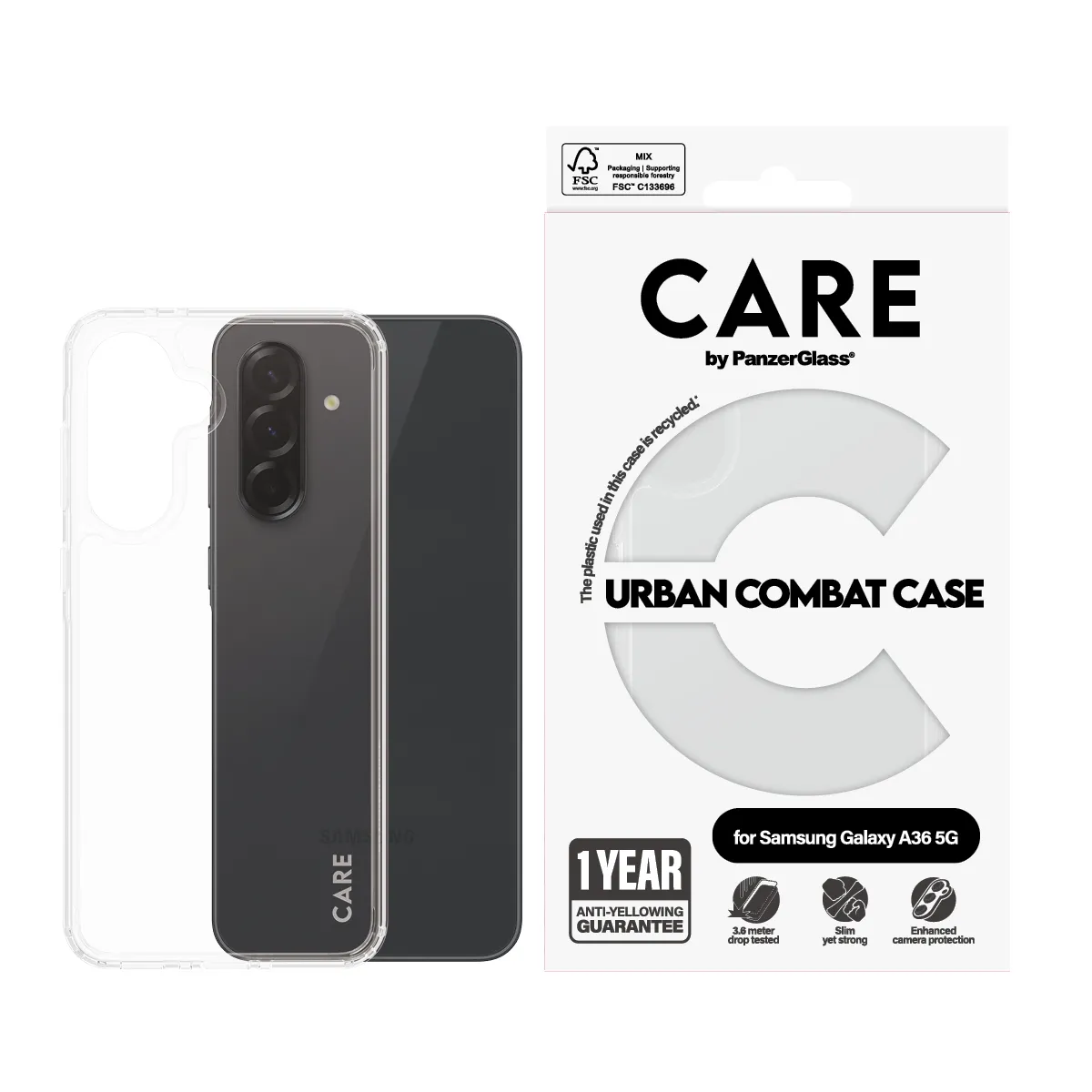 Panzerglass CARE Case Urban CB Trans -  Samsung A36 5G