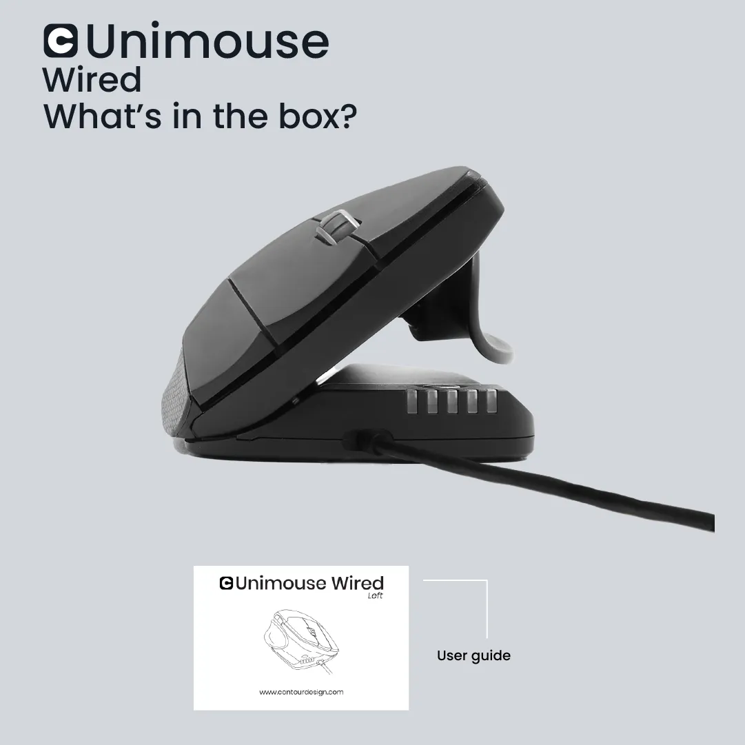 Contour Unimouse right - mouse, Black