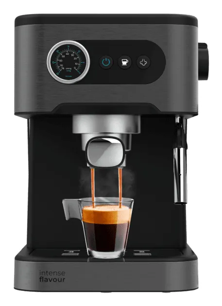Cecotec Power Espresso 20 Pro manuell espressomaskin, svart och rostfritt st&aring;l