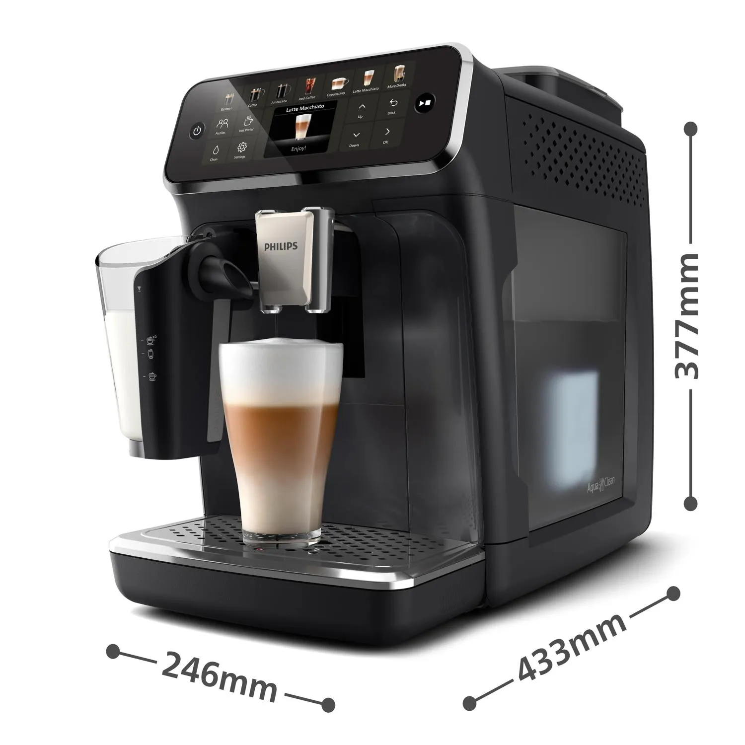 Philips 4400 Series LatteGo EP4441/50 Fully Automatic Espresso Machine, Black