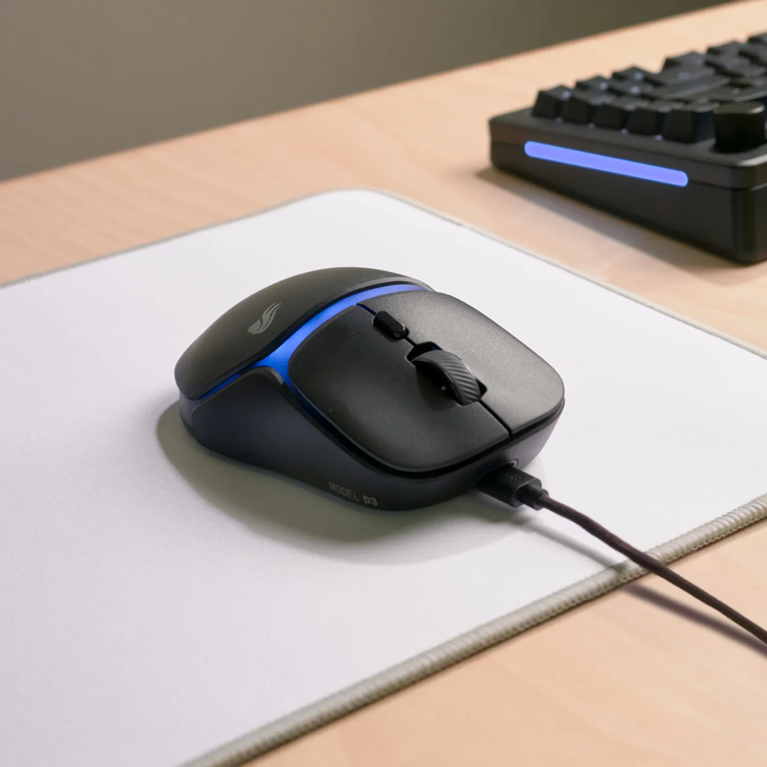 GLORIOUS Model D3 -langallinen pelihiiri, musta