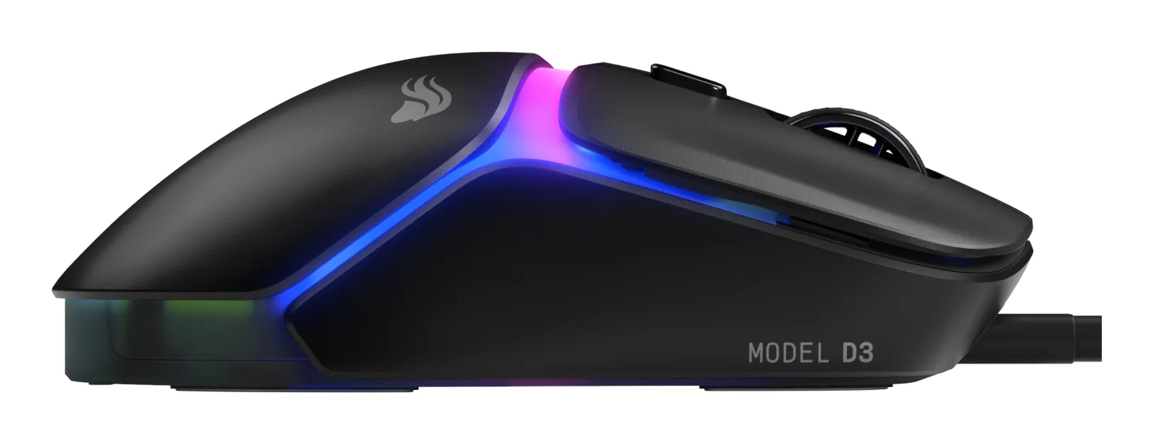 GLORIOUS Model D3 -langallinen pelihiiri, musta