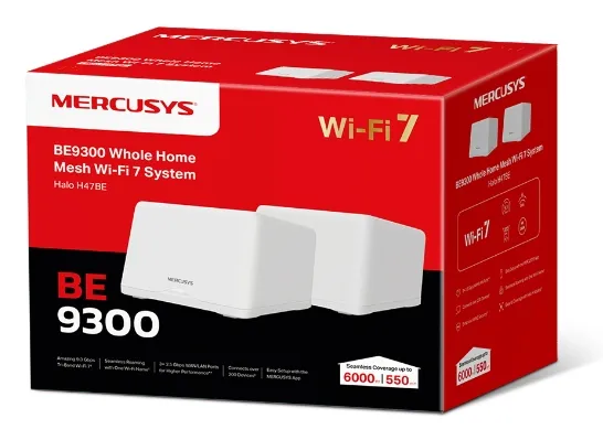 Mercusys HALO H47BE  Tri-band, Wi-Fi 7 (802.11be) - Mesh-system, 2-pack
