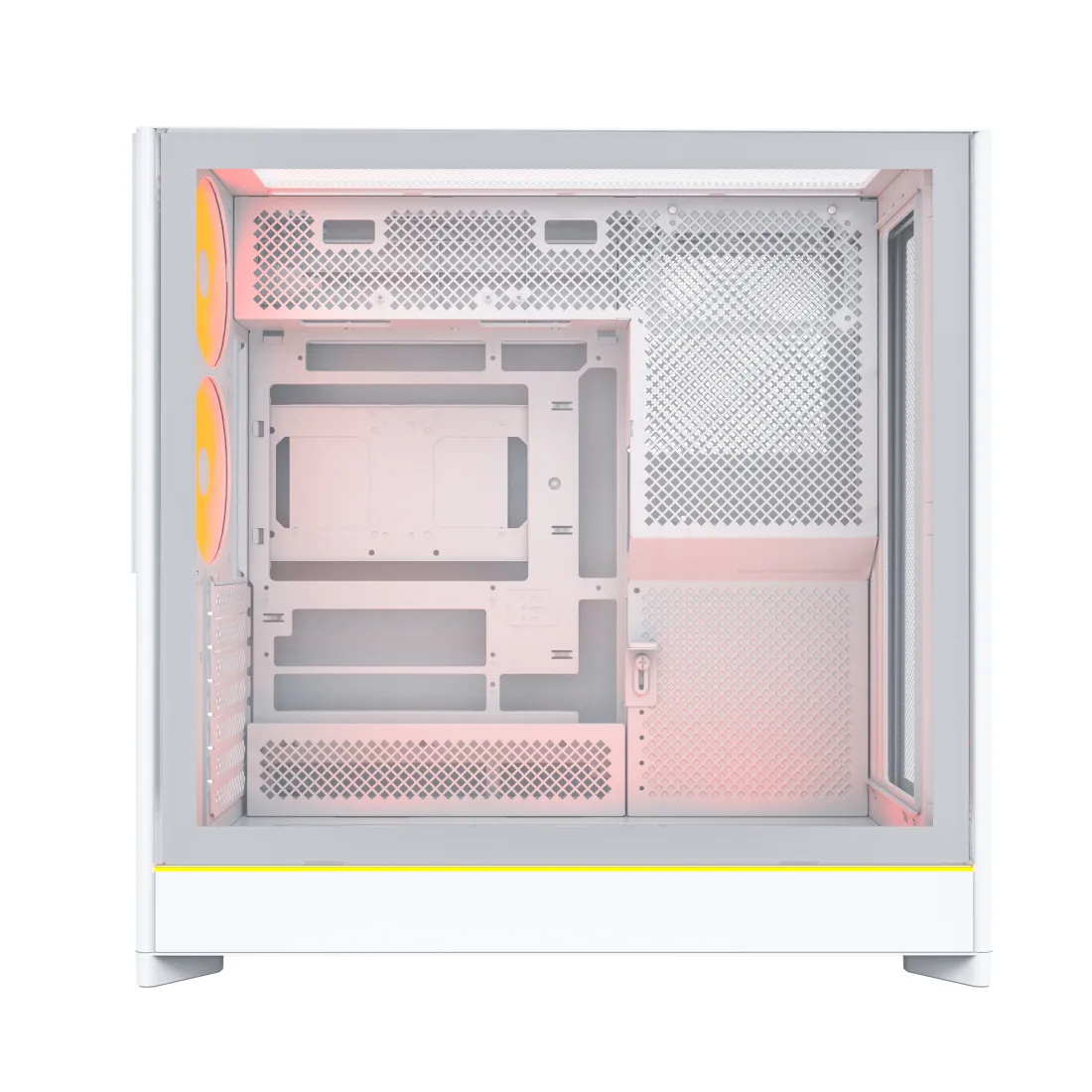 Montech HS01 Pro, Mesh, 5 Pre-installed fans - midi case, White