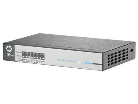 Коммутатор hp v1410-8 switch j9661a (unmanaged, 8x10/100, qos) (886111541454)
