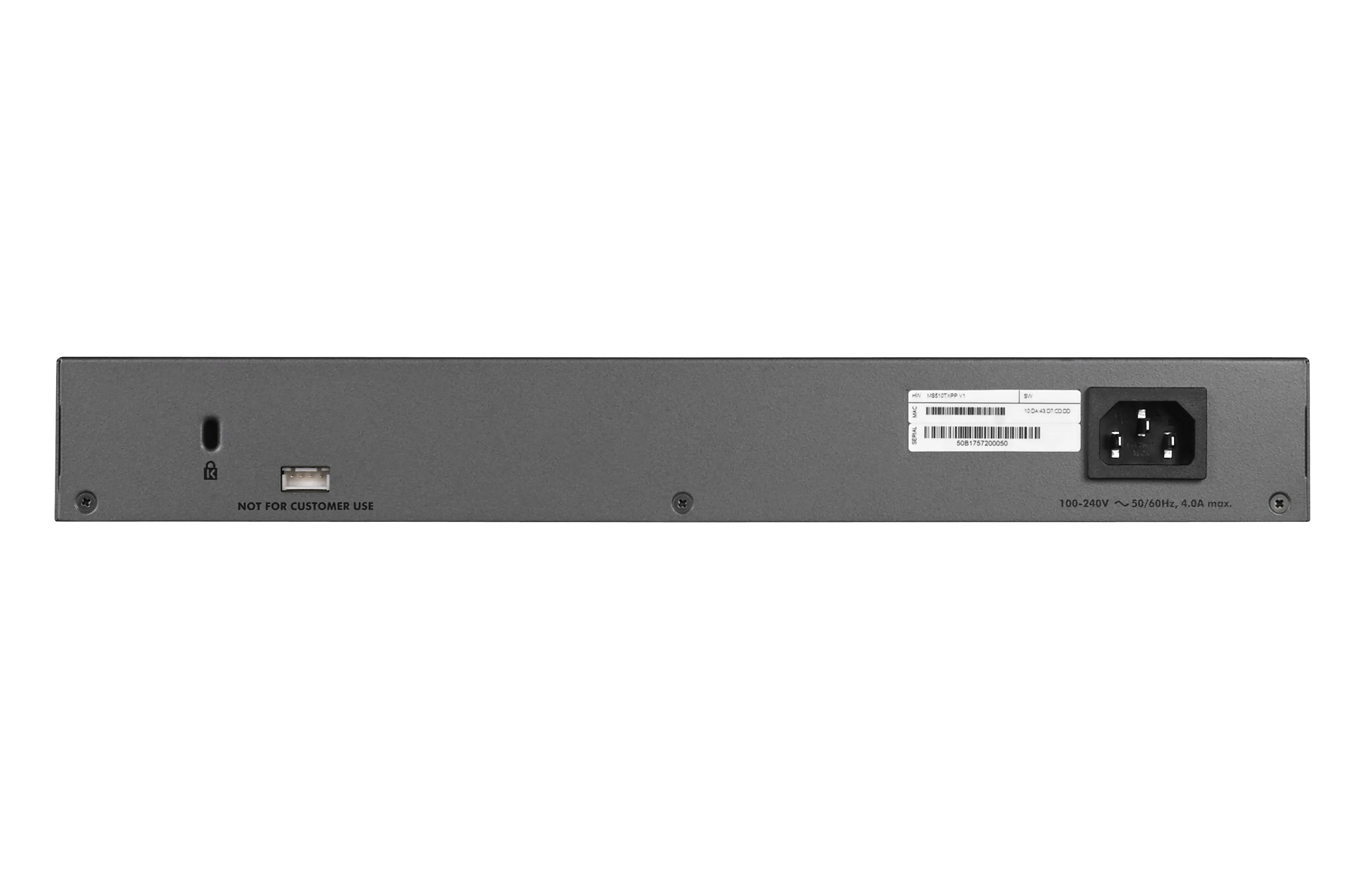 NETGEAR MS510TXPP - Kytkin - L3 Lite - smart - 4 x 10/100/1000 (PoE+) + 2 x 100/1000/2.5G/5G (PoE+) + 2 x 100/1000/2.5G (PoE+) - ty&ouml;p&ouml;yt&auml;, r&auml;kkiin asennettava -