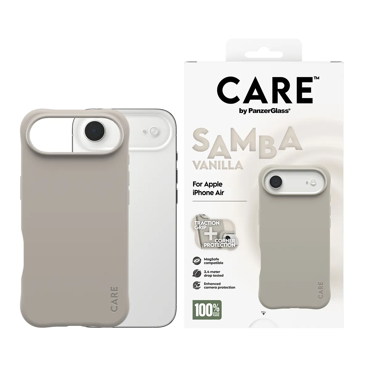PanzerGlass CARE Samba with MagSafe Case for iPhone Air, Vanilla