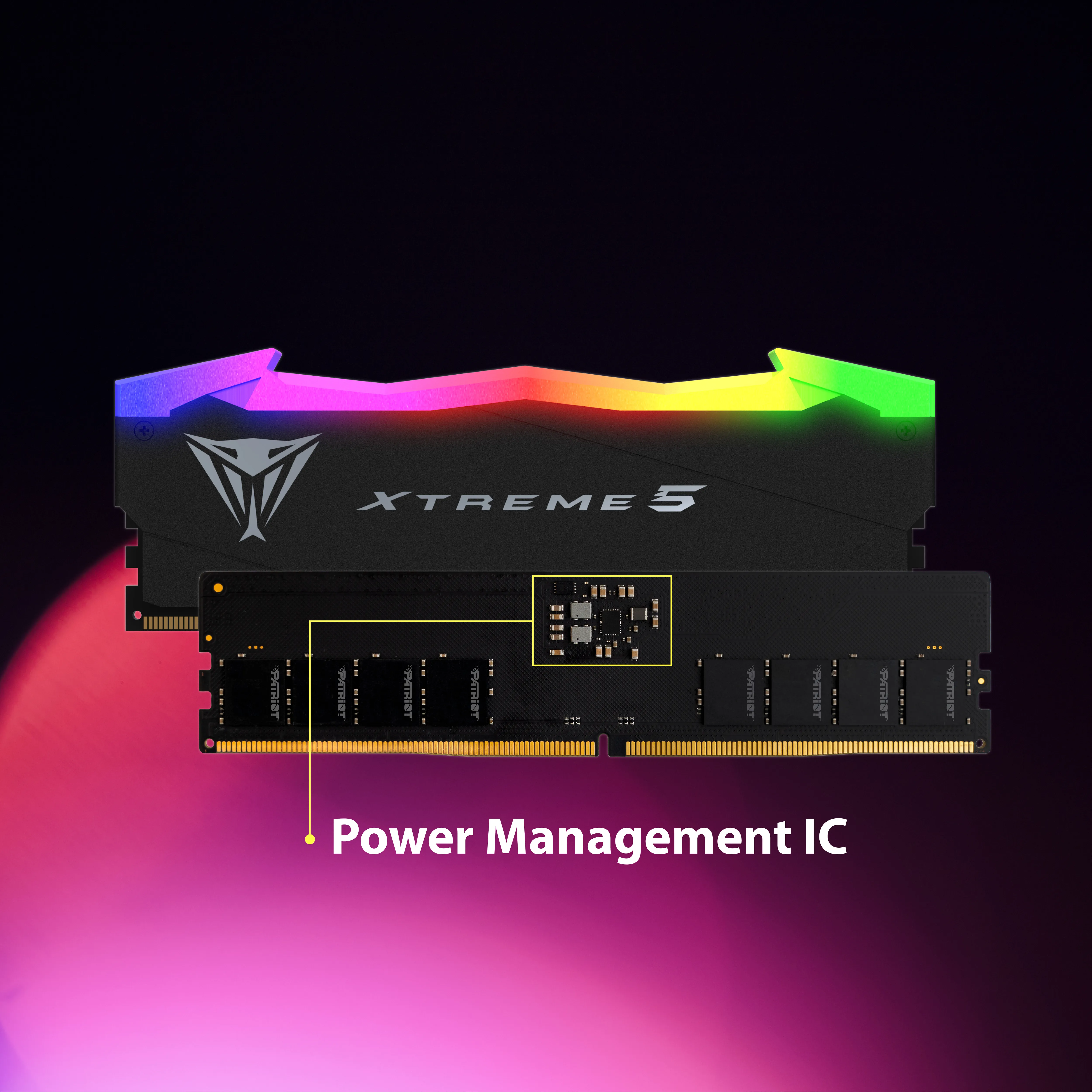 Patriot Viper Xtreme5 RGB 48 Gt (2 x 24 GB) DDR5 7600 MHz, CL36 -muisti