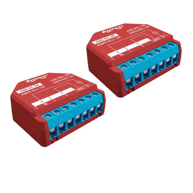 Shelly Plus 1PM - smart relay switch, Wi-Fi, 2-pack
