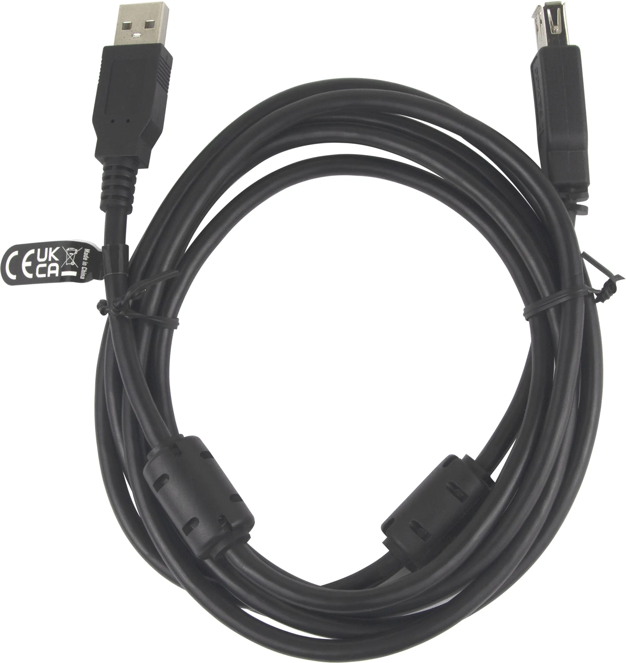Deltaco USB 2.0 extension cable, 2 m, Black