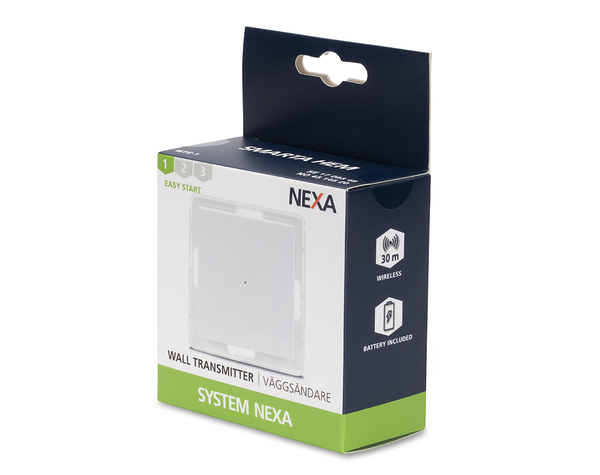 Nexa Pro WTE-1 Tr&aring;dl&ouml;s v&auml;ggs&auml;ndare, 1-v&auml;gs, lev utan ram, 433MHz