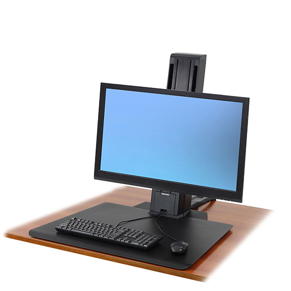 ERGOTRON WorkFit-SR, Hvy Monitor, Sit-Stand Desktop Workstation black