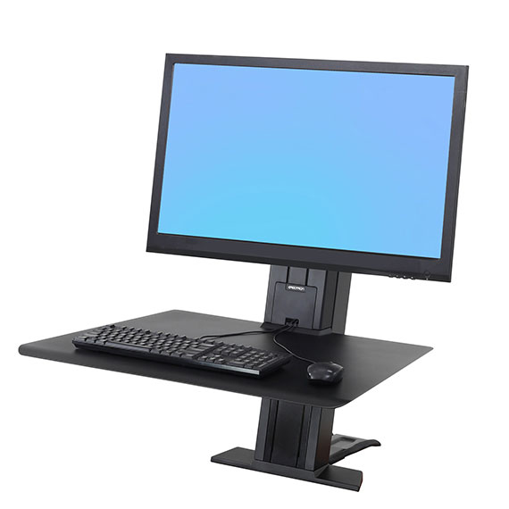ERGOTRON WorkFit-SR, Hvy Monitor, Sit-Stand Desktop Workstation black