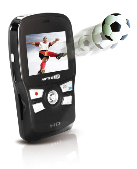 Aiptek 3D I2 - 3D HD VIDEOKAMERA - Tallentaa 3D ja 2D kuvaa ja videota - videoiden toisto suoraan n&auml;yt&ouml;lt&auml; kolmiulotteisena ilman laseja - Tukee SD / SDHC kortt