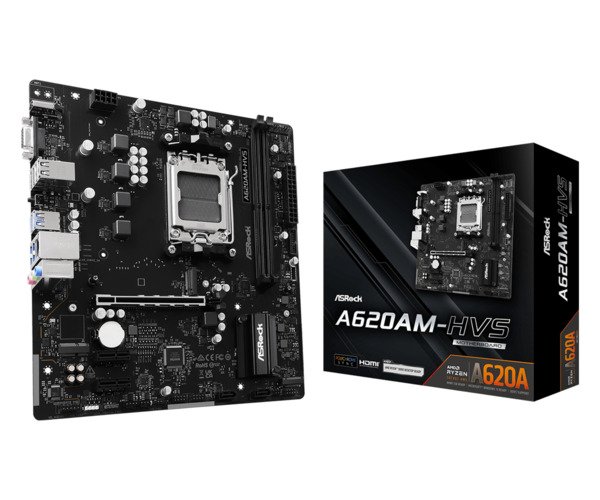 ASRock A620AM-HVS AM5 mATX Motherboard