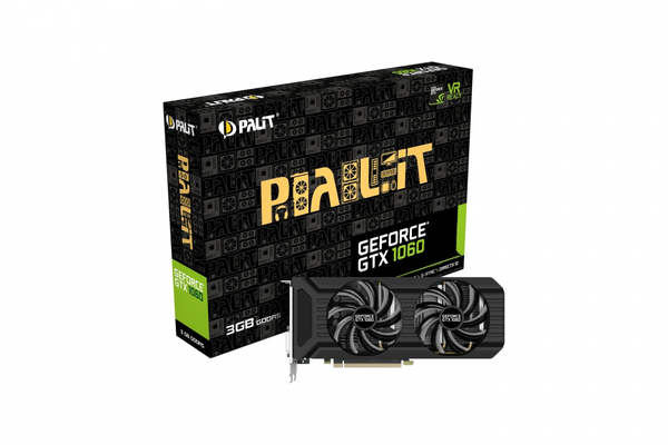 PALIT GeForce GTX 1060 DUAL 3GB, -n&auml;yt&ouml;nohjain