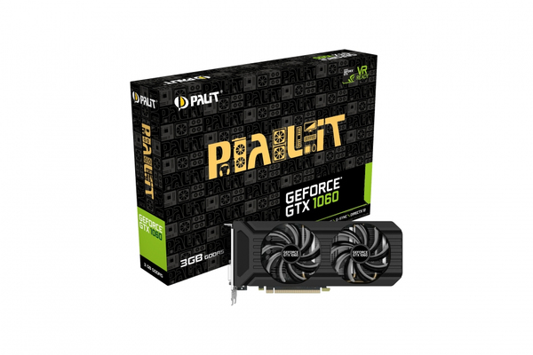 PALIT GeForce GTX 1060 DUAL 3GB, - grafikkort