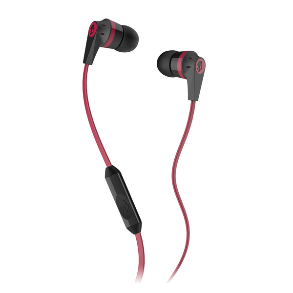 SKULLCANDY INK W MIC BLACK/RED