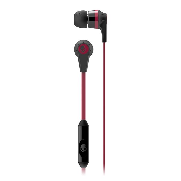 SKULLCANDY INK W MIC BLACK/RED