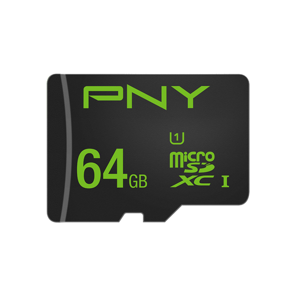 PNY 64GB Performance, UHS-I Class 10 MicroSDXC - memory card + SD adapter