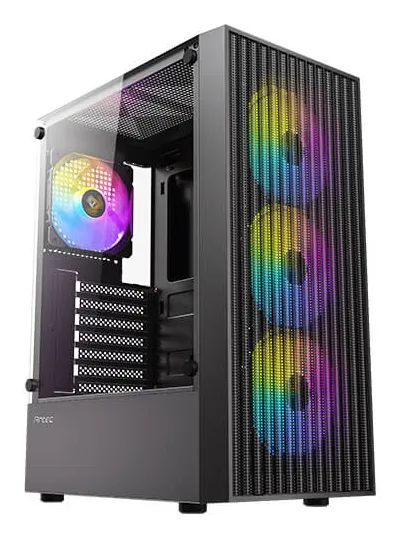 Antec AX27 RGB Elite Midi-Tower Case with window, Black