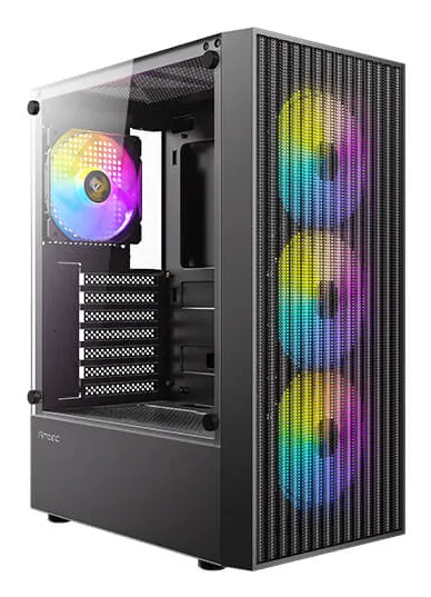 Antec AX27 RGB Elite Midi-Tower Case with window, Black