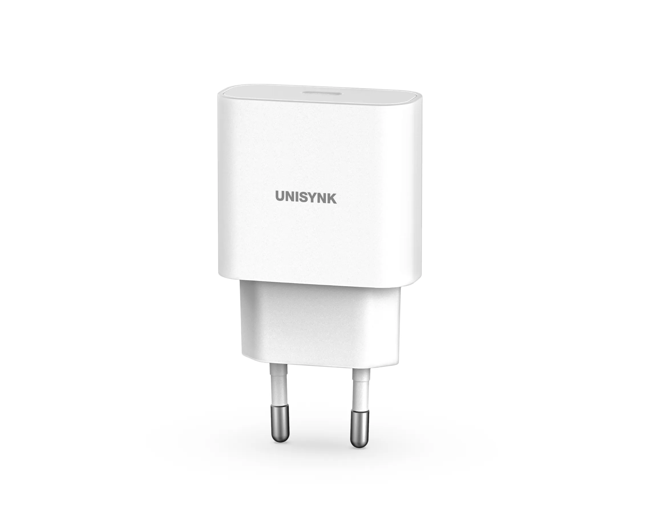 Unisynk USB-C Slim Wall Charger 20W - Str&ouml;madapter, vit