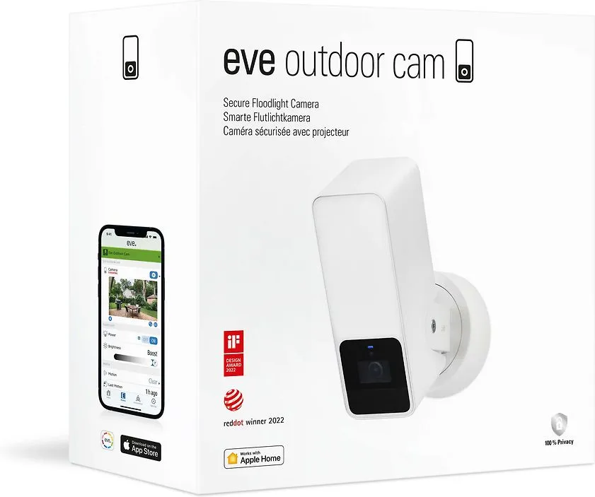 Eve Outdoor Cam - security camera, Apple Homekit, white