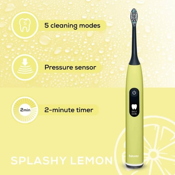 Beurer SC 50 Splashy Lemon Electric Toothbrush, Lemon