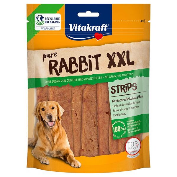 Vitakraft Pure Rabbit Strips, Adult, Spannm&aring;lsfritt, 250 g