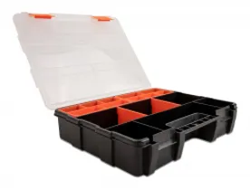 Delock Sorting box with 21 compartments 290 x 220 x 60 mm orange / bla