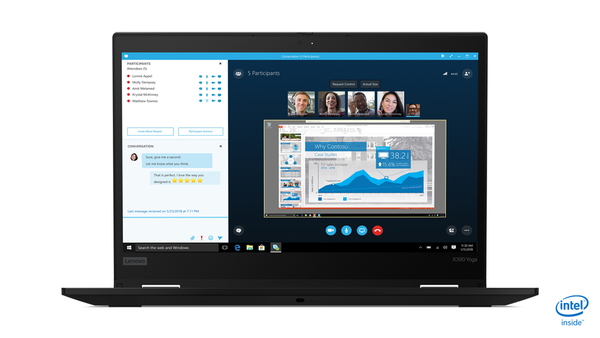 Lenovo 13.3" IPS Touch ThinkPad X390 Yoga 2in1, 256GB SSD, Win 10 Pro -kannettava, musta