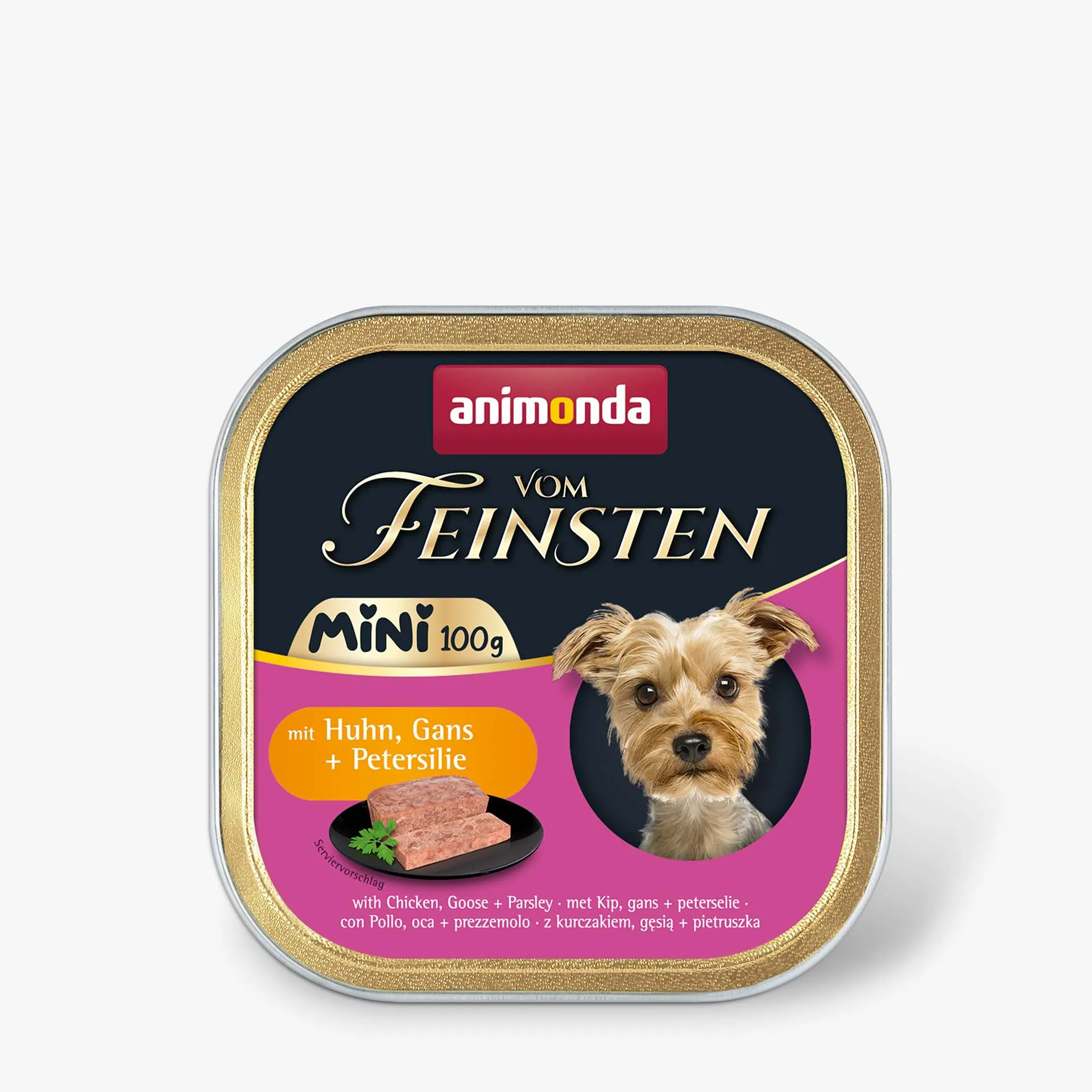 Animonda Vom Feinsten Adult Mini Chicken, Goose & Parsley, Koiran m&auml;rk&auml;ruoka, 100 g