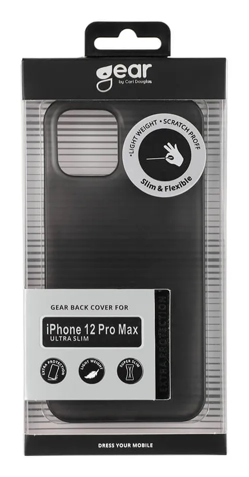 GEAR Ultra Slim, iPhone 12 Pro Max - fodral, Svart