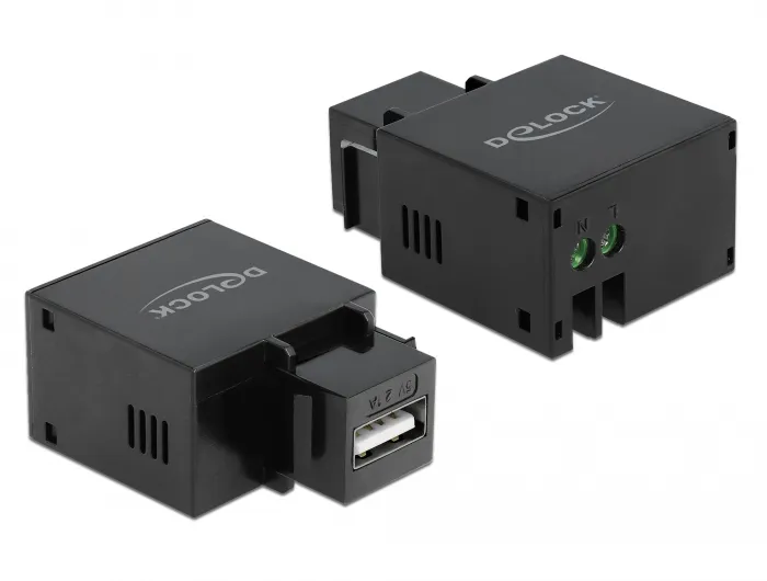 Delock Keystone Module USB Type-A Charging Port 2.1 A black