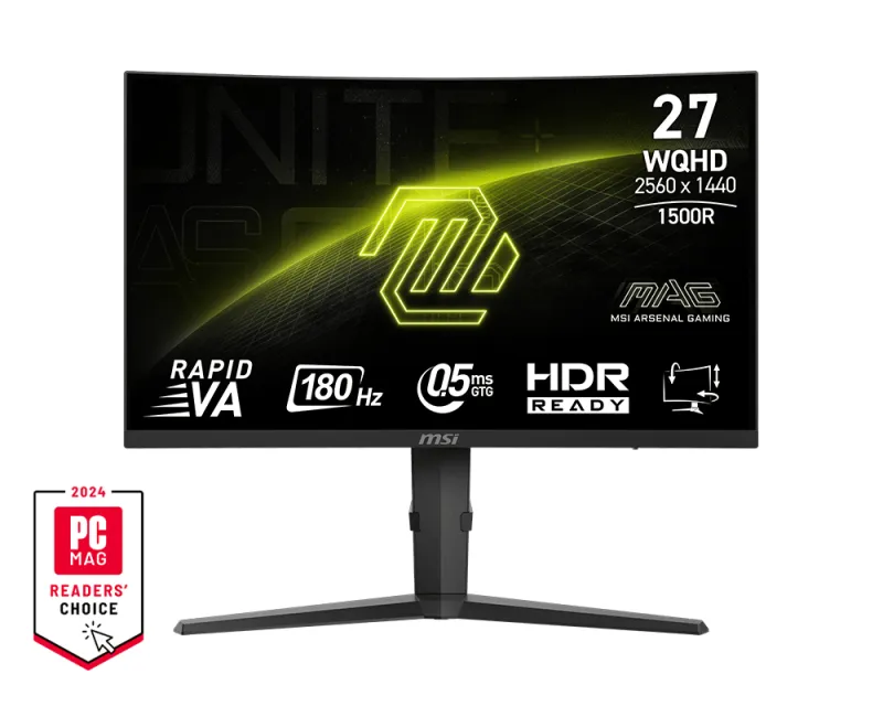 MSI 27&quot; MAG 275CQPFDE QHD, Rapid VA - curved gamingsk&auml;rm