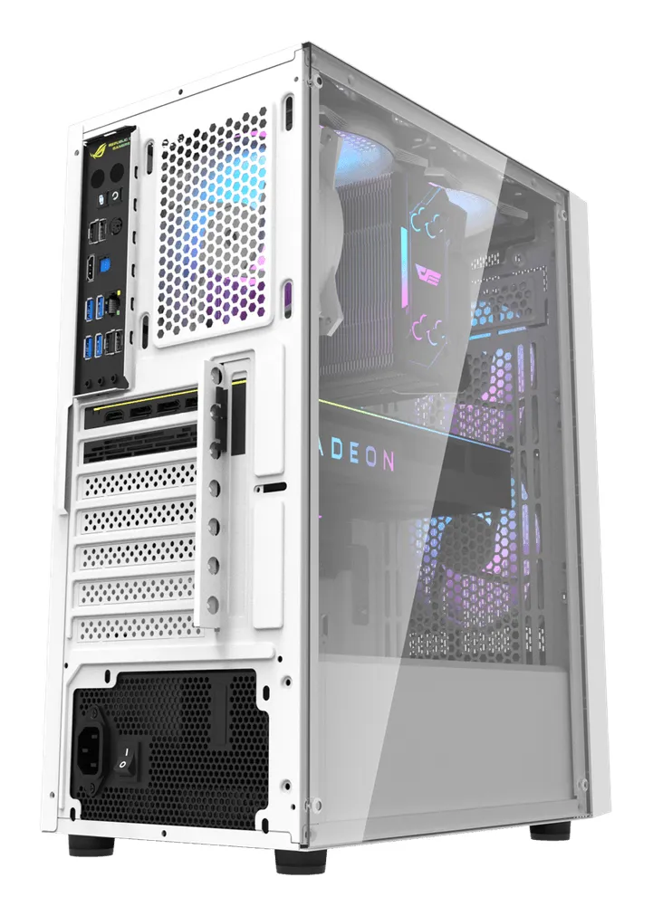 DARKFLASH A290 Midi-Tower Case with window and RGB lighting, White