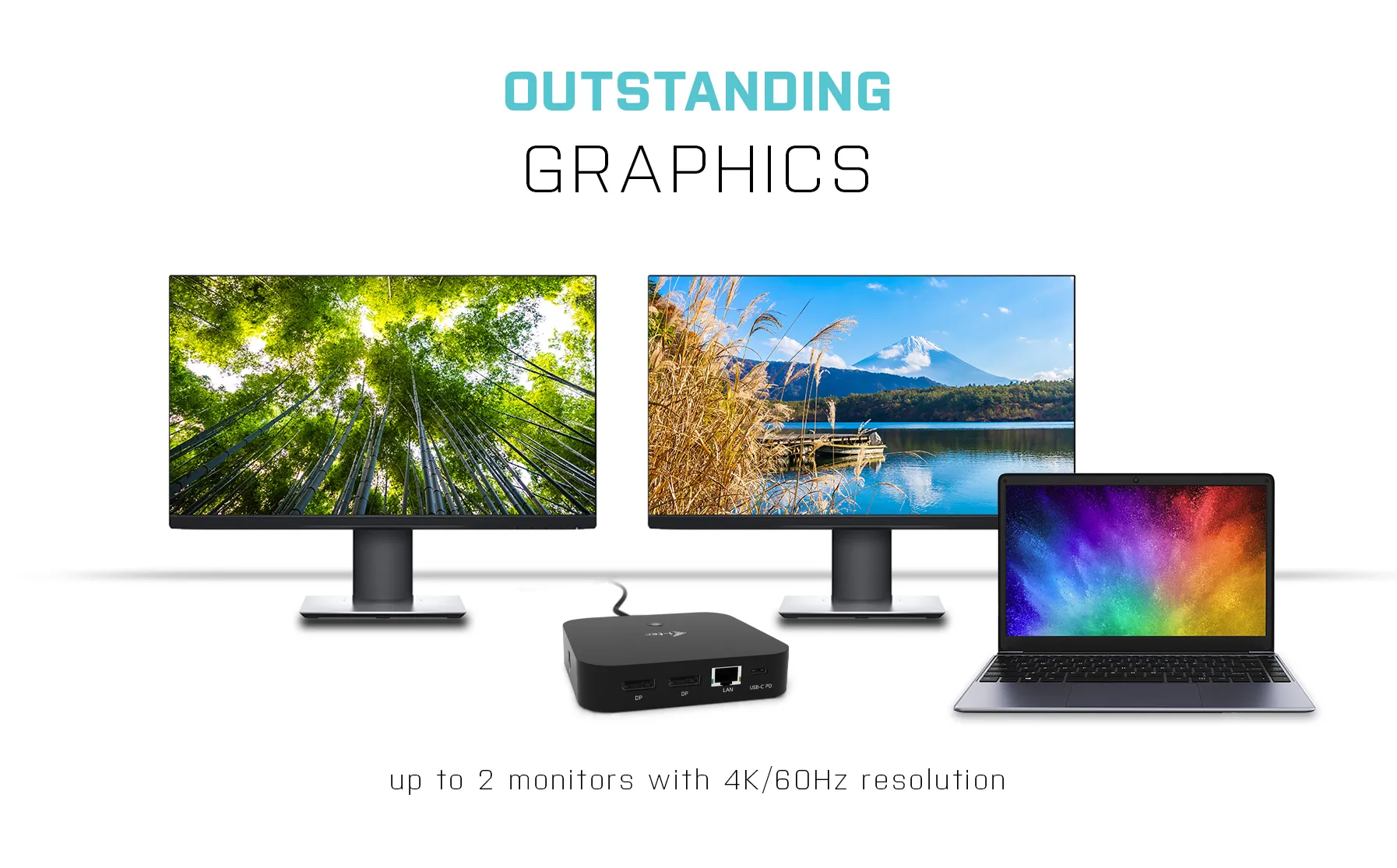 I-Tec USB-C 2xDP 5xUSB-A 1xUSB-C GLAN 100W PD -telakointiasema