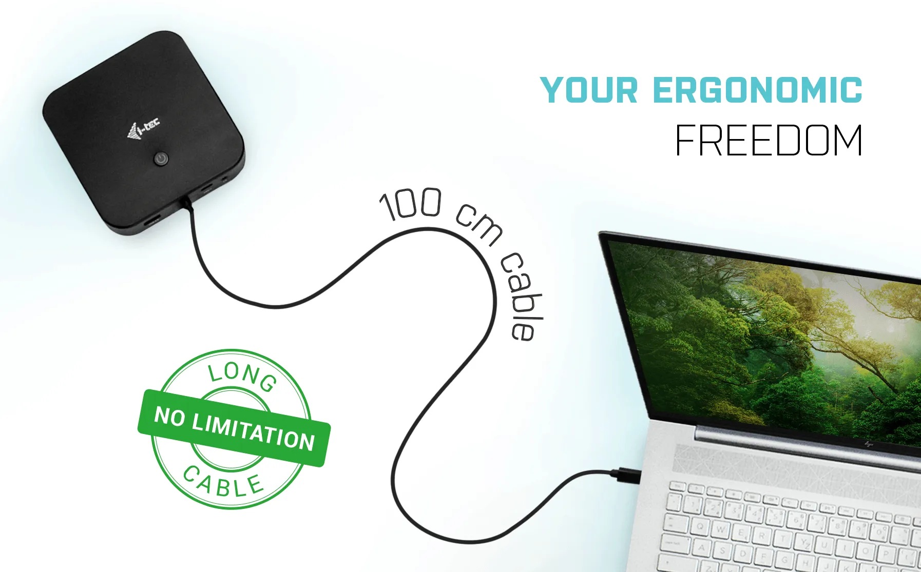 I-Tec USB-C 2xDP 5xUSB-A 1xUSB-C GLAN 100W PD -telakointiasema