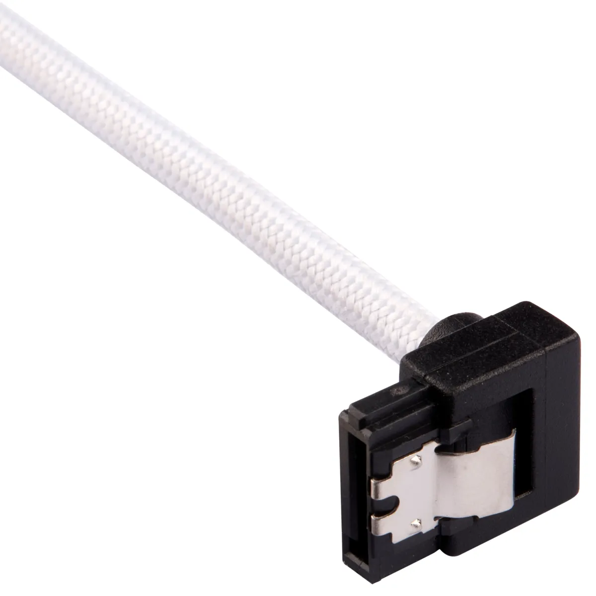 CORSAIR Premium Sleeved SATA Data Cable Set with 90degree Connectors White 60cm