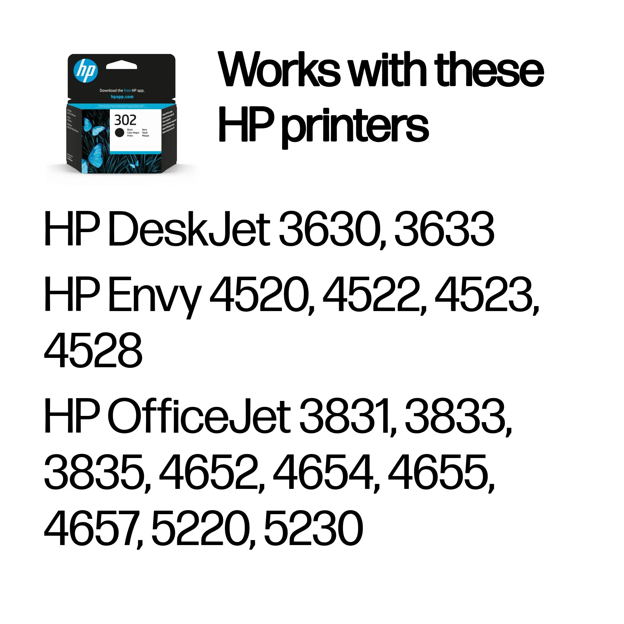 HP 302 Ink cartridge, 3.5 ml, Black