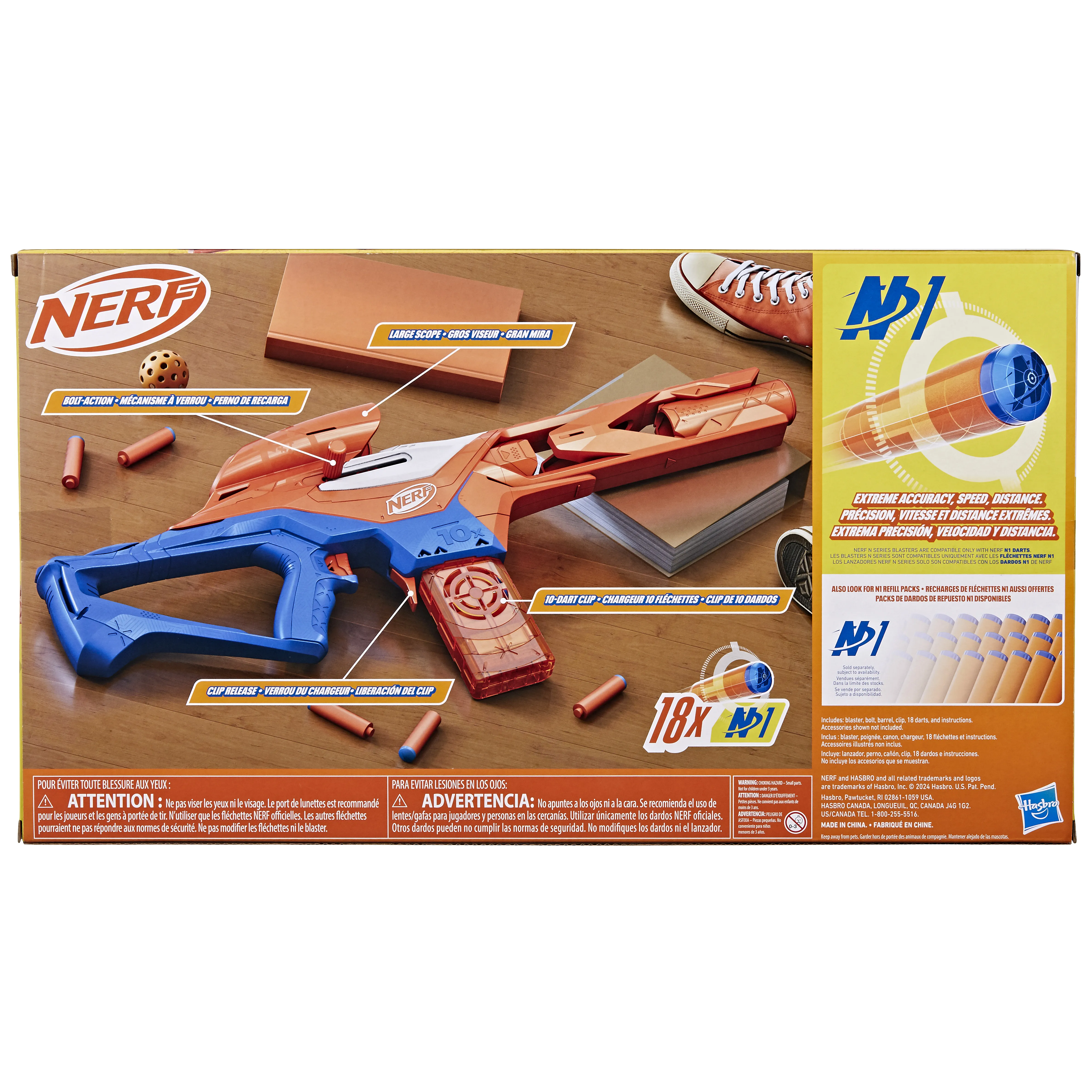 Hasbro Nerf N Series Pinpoint, dart blaster (blue/orange)