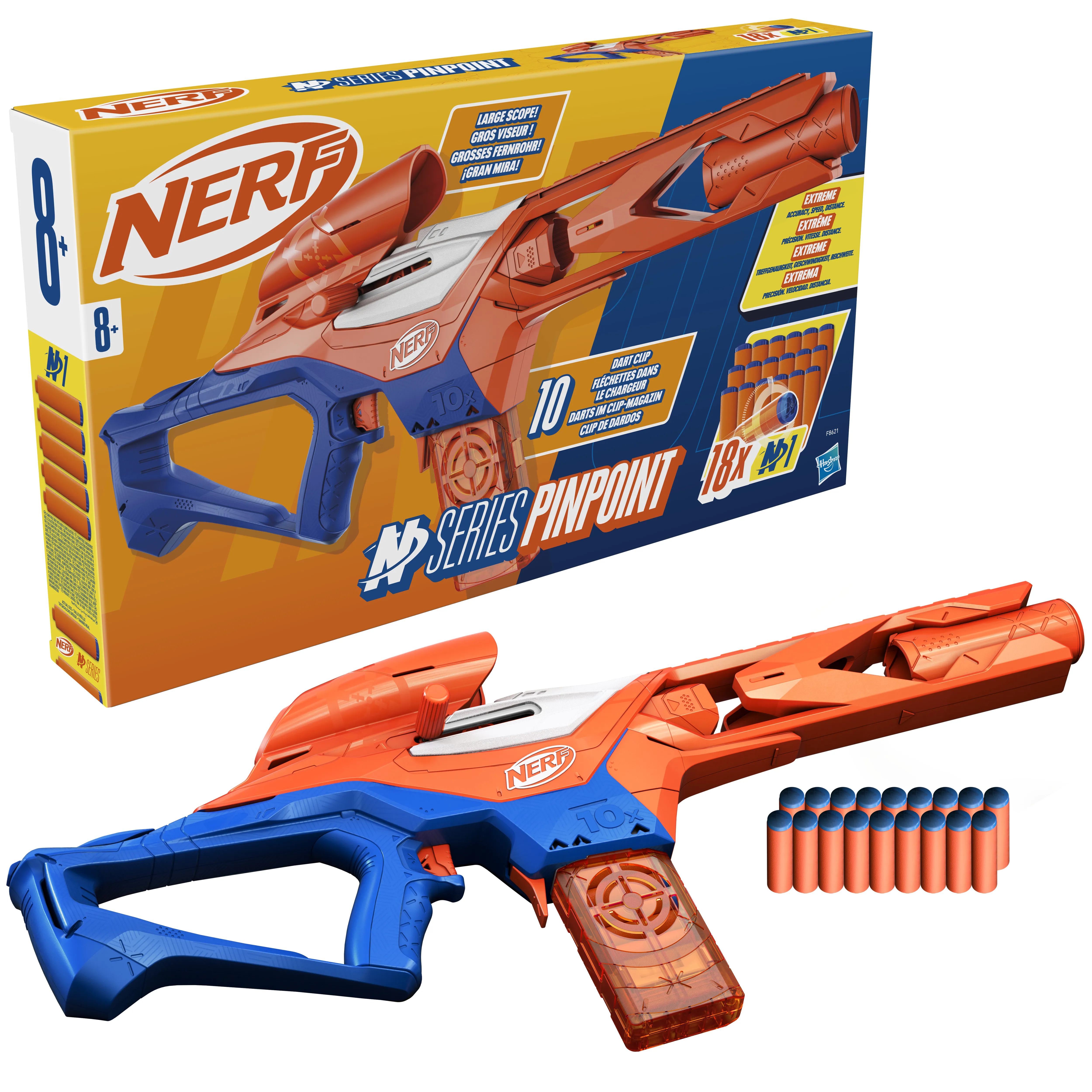 Hasbro Nerf N Series Pinpoint, dart blaster (blue/orange)