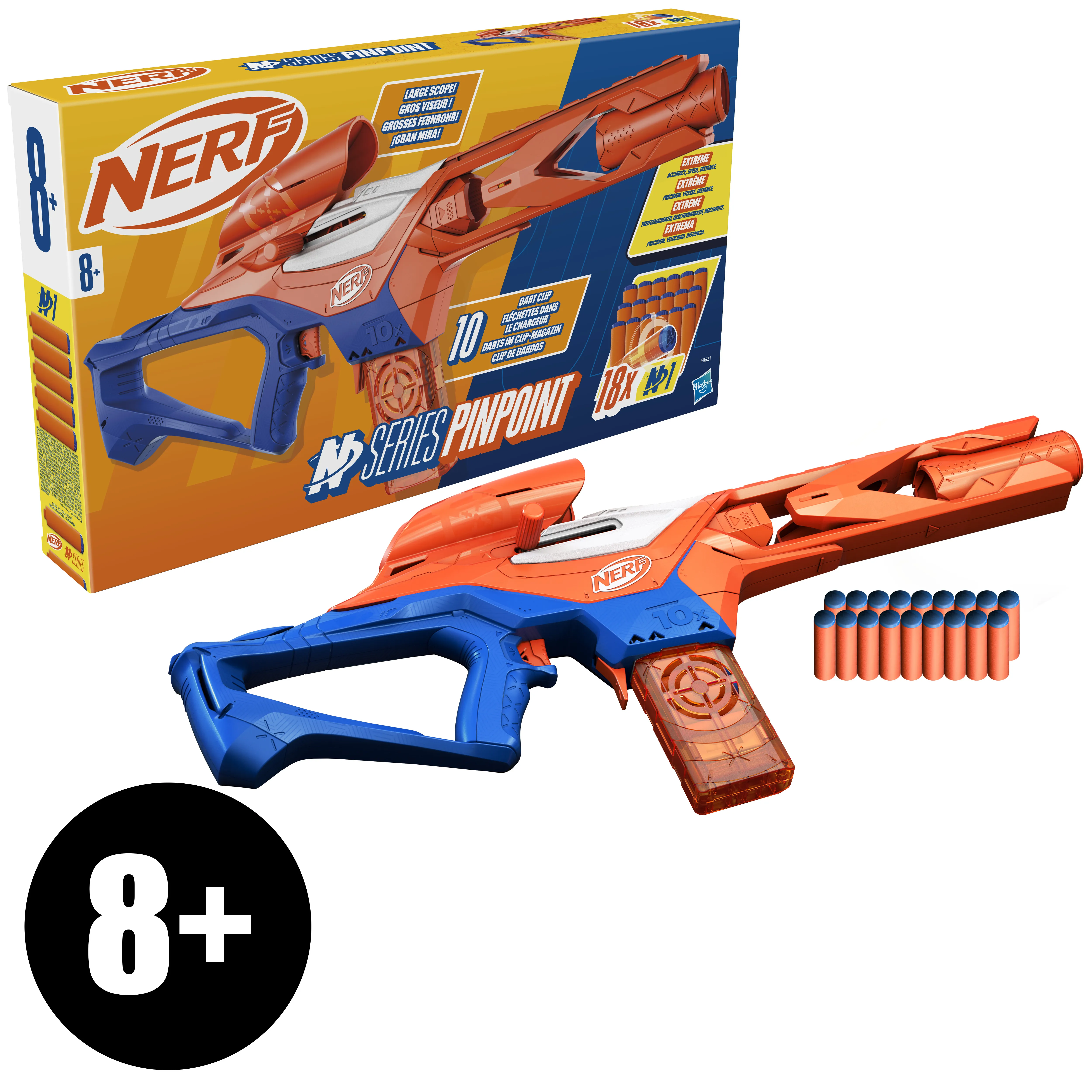 Hasbro Nerf N Series Pinpoint, dart blaster (blue/orange)