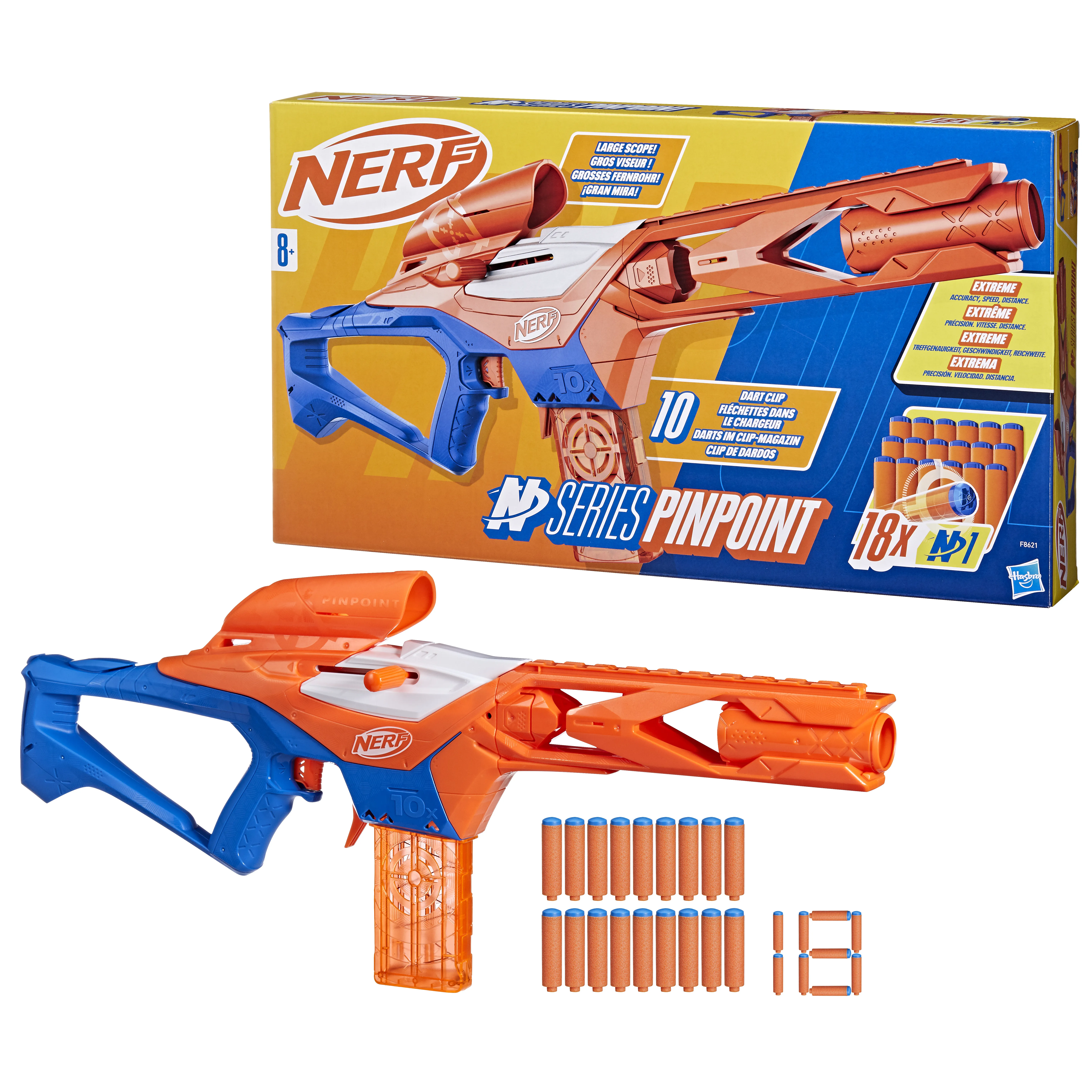 Hasbro Nerf N Series Pinpoint, dart blaster (blue/orange)