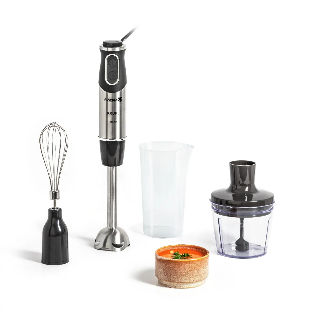 Krups Steffen Henssler Special Edition 6568 HZ - hand blender, silver/dark gray
