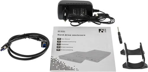 DELTACO ulk.kotelo 1x3,5&quot; SATA-kiintolevylle, USB 3.0, alu, musta