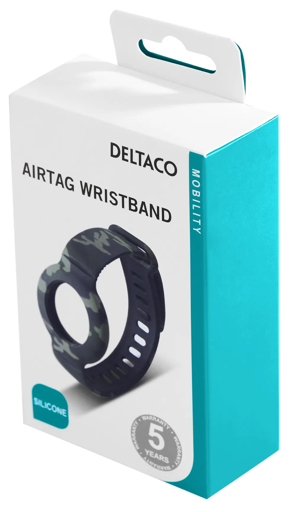 Deltaco Silicone Wristband, AirTag - wristband, Camouflage