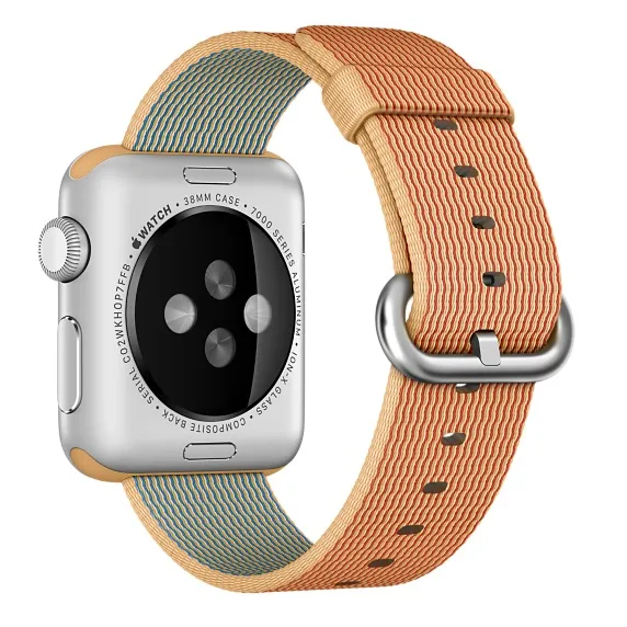 APPLE 38mm Gold/Red Nylon Band